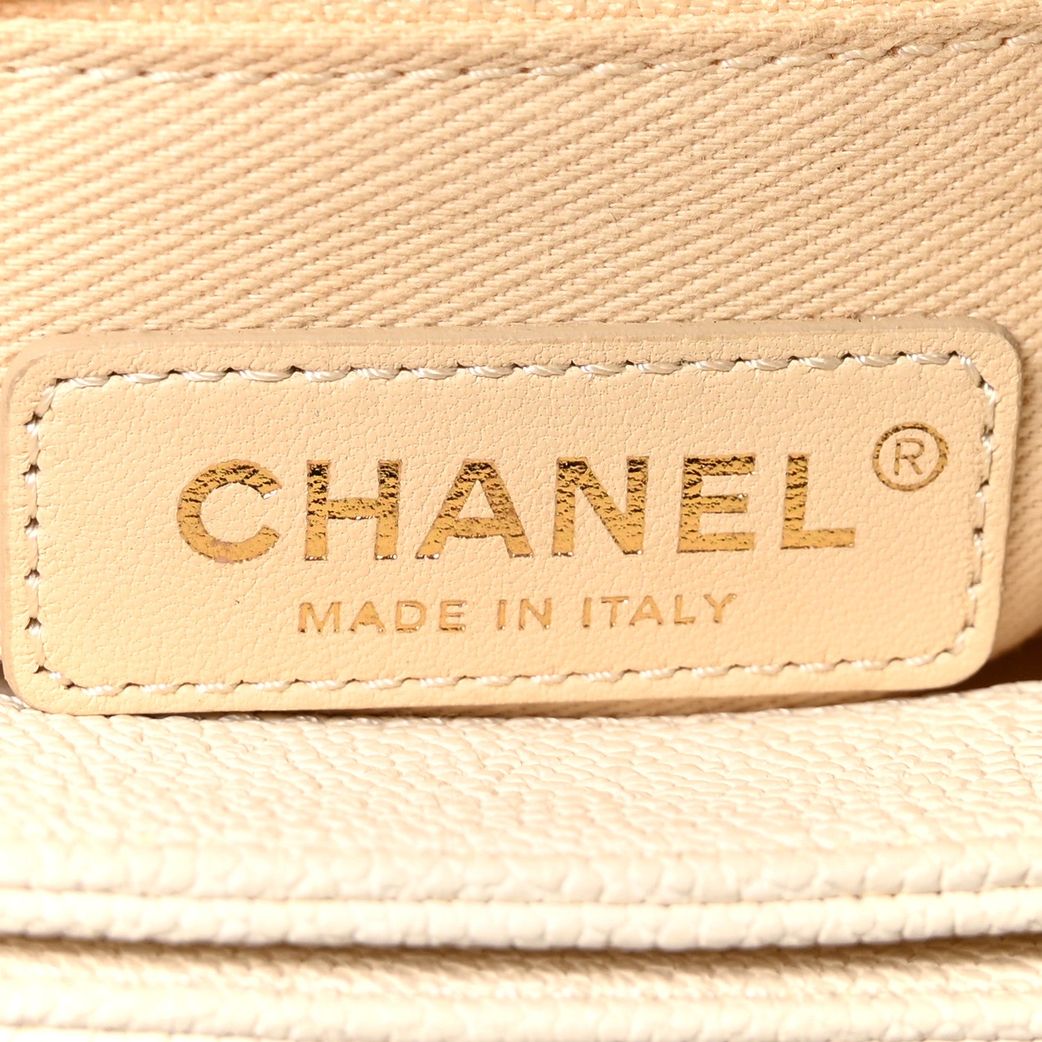 Chanel Grained Calfskin Quilted Medium Cuba Top Handle Flap Ivory 6 of 10