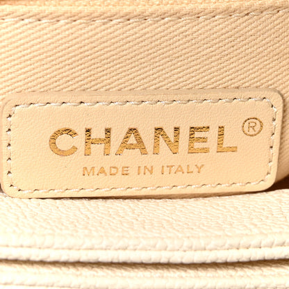 Chanel Grained Calfskin Quilted Medium Cuba Top Handle Flap Ivory 6 of 10