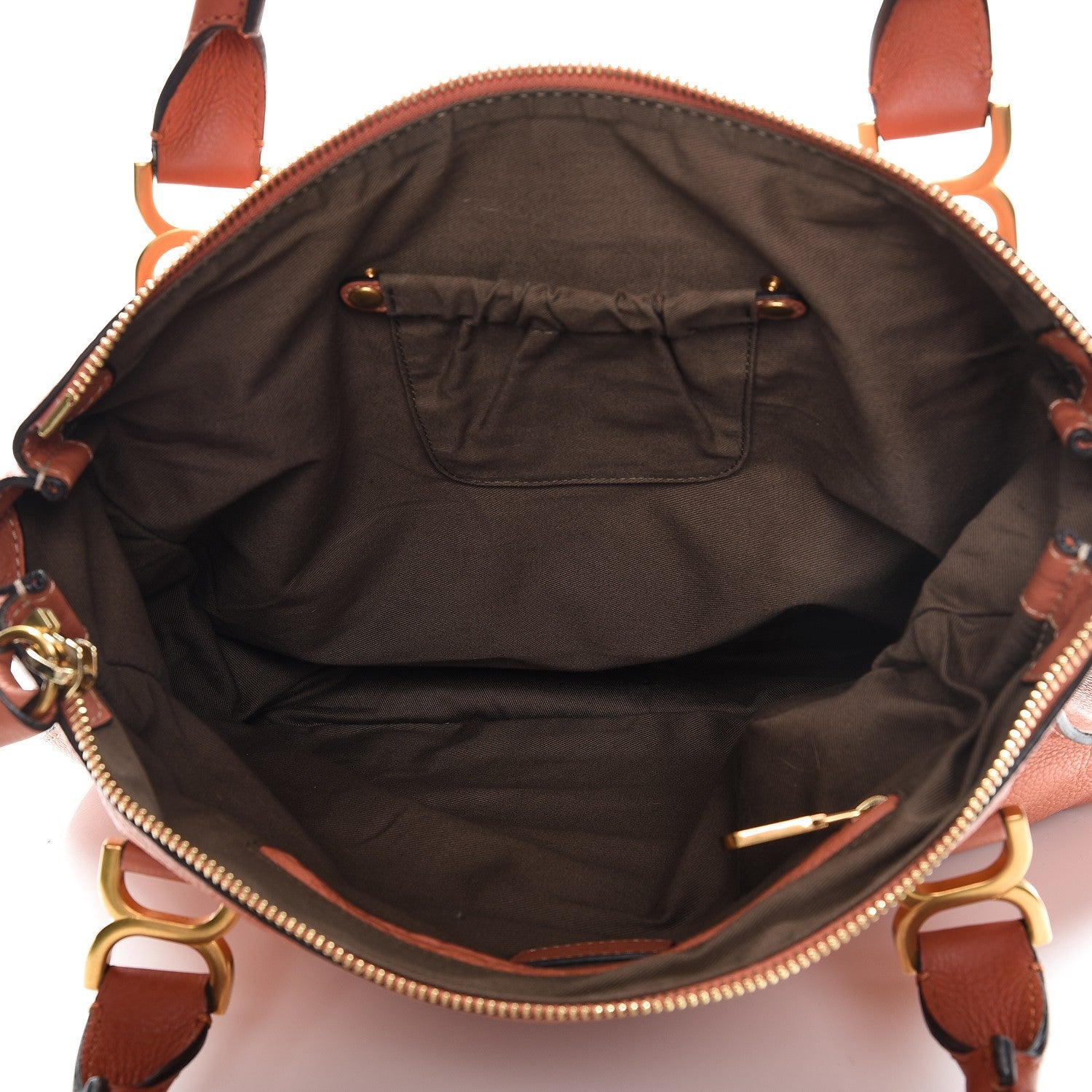 Chloe Calfskin Large Marcie Satchel Coral 5 of 9