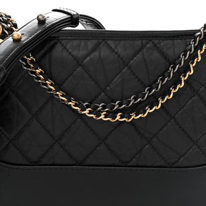 Chanel Aged Calfskin Quilted New Medium Gabrielle Hobo Black 8 of 13