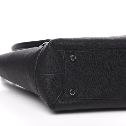 Bottega Veneta Grained Calfskin Maxi Intrecciato Medium Arco Black 7 of 9
