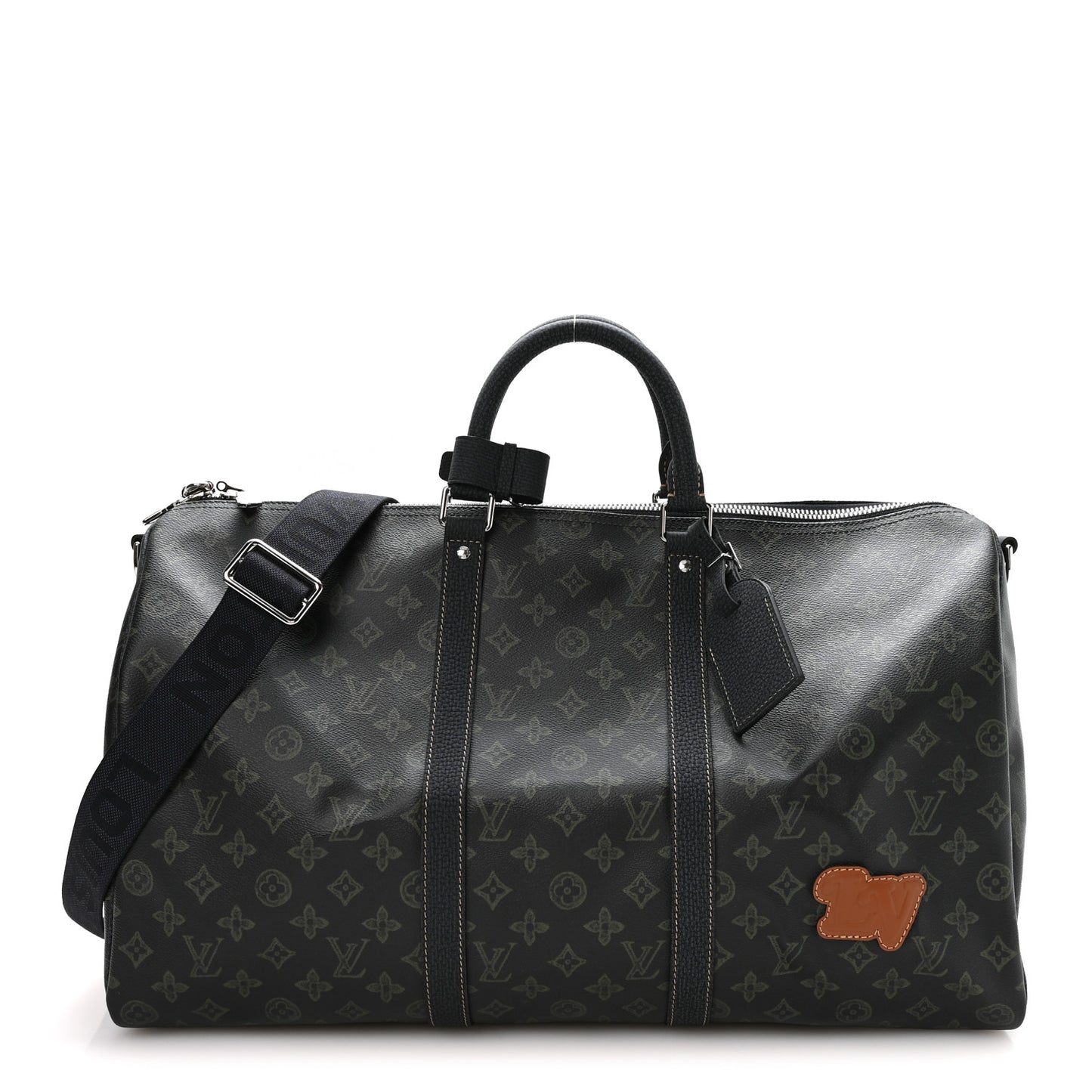 Monogram LV Record Keepall Bandouliere 50 Dark Green