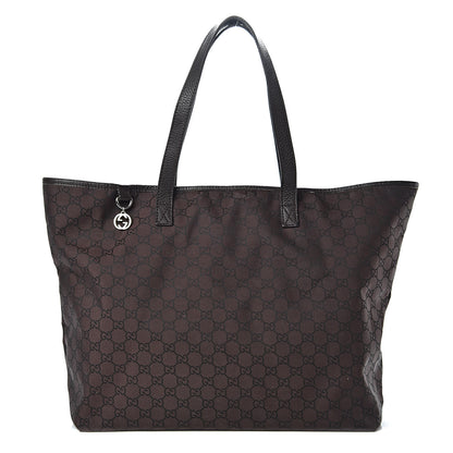 Gucci Nylon Monogram Large Tote Dark Brown 1 of 14