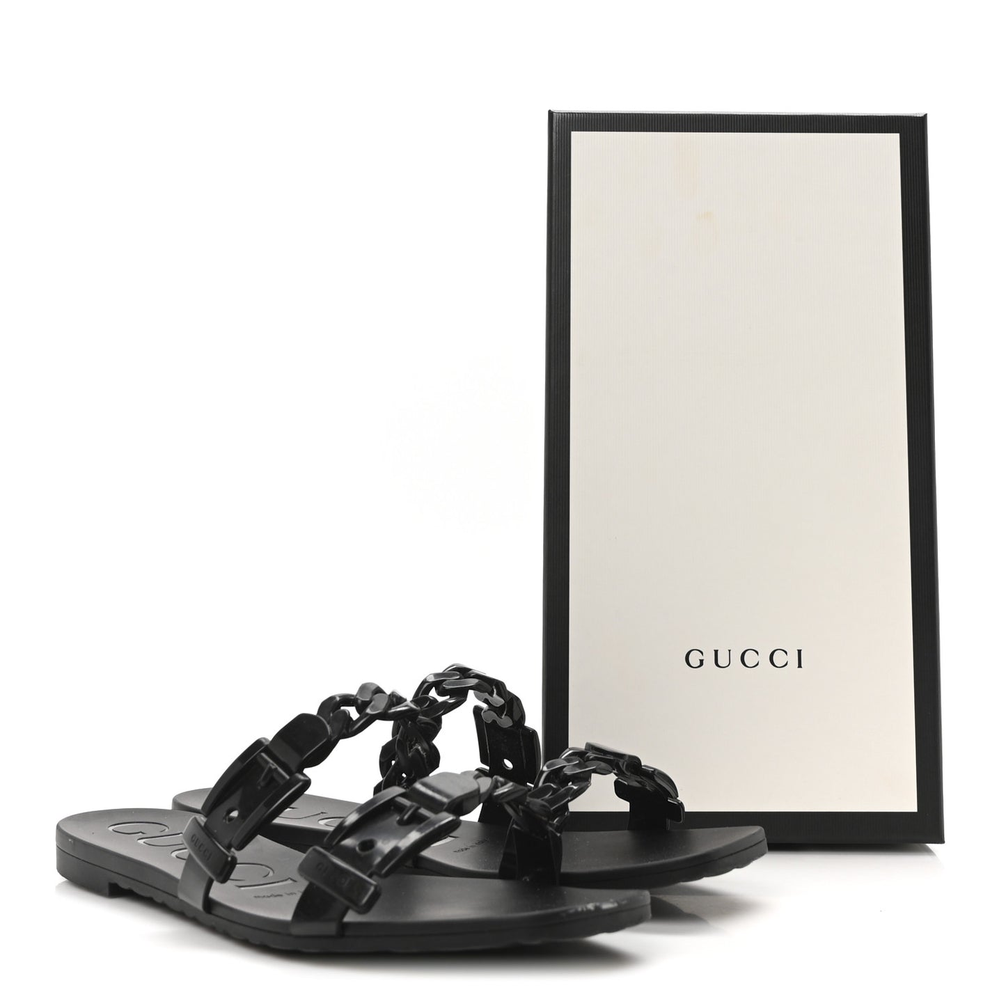 Rubber Womens Slide Sandals 40 Black