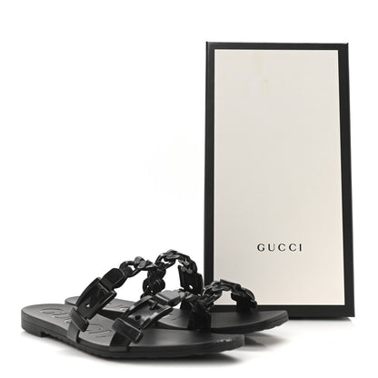 Gucci Rubber Womens Slide Sandals 40 Black 9 of 9