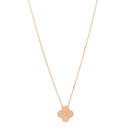 Van Cleef & Arpels 18K Rose Gold Vintage Alhambra Pendant Necklace 1 of 6
