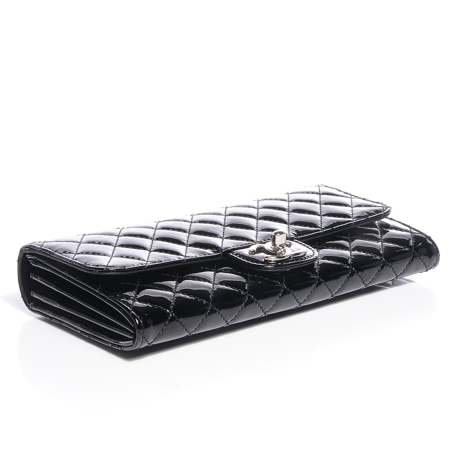Chanel Patent Quilted Clutch Flap Black 4 of 8