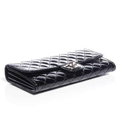 Chanel Patent Quilted Clutch Flap Black 4 of 8
