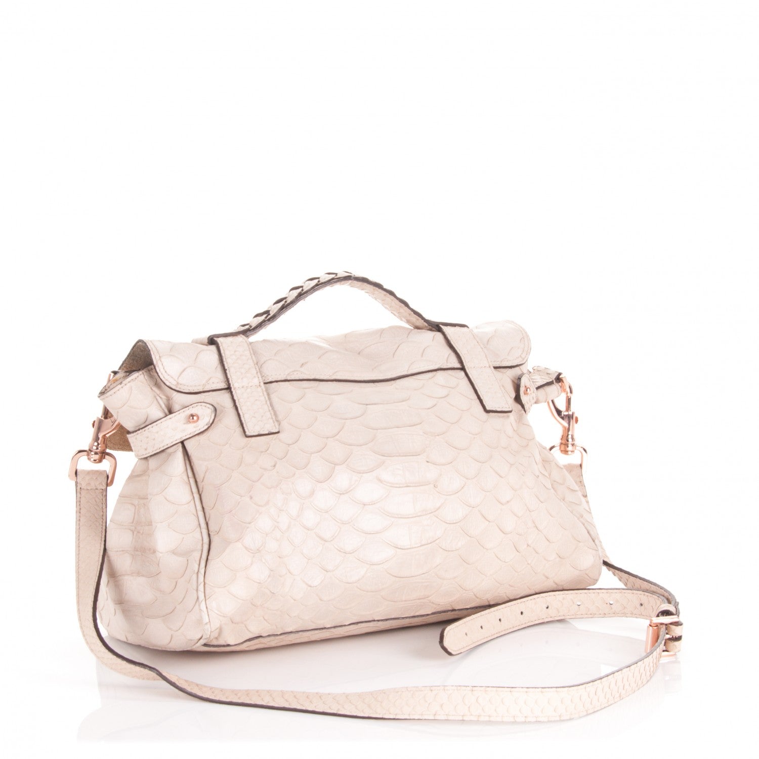Mulberry Silky Snake Print Alexa Pebbled Beige 3 of 8