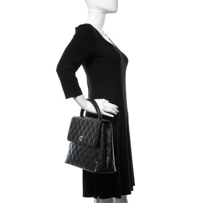 Chanel Caviar Quilted Jumbo Kelly Flap Black 2 of 17