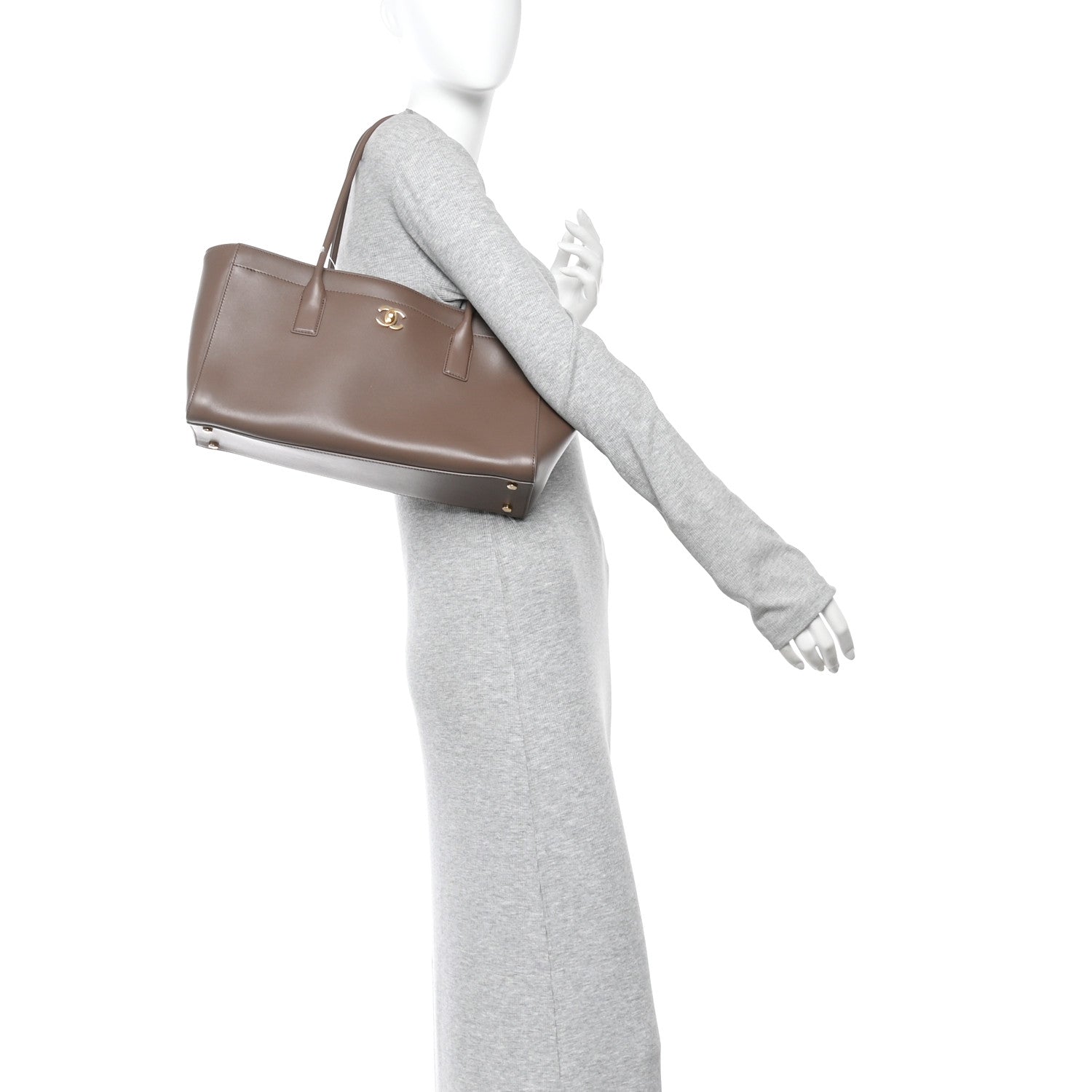 Chanel Calfskin Archetype Small Shopping Tote Light Brown 2 of 11