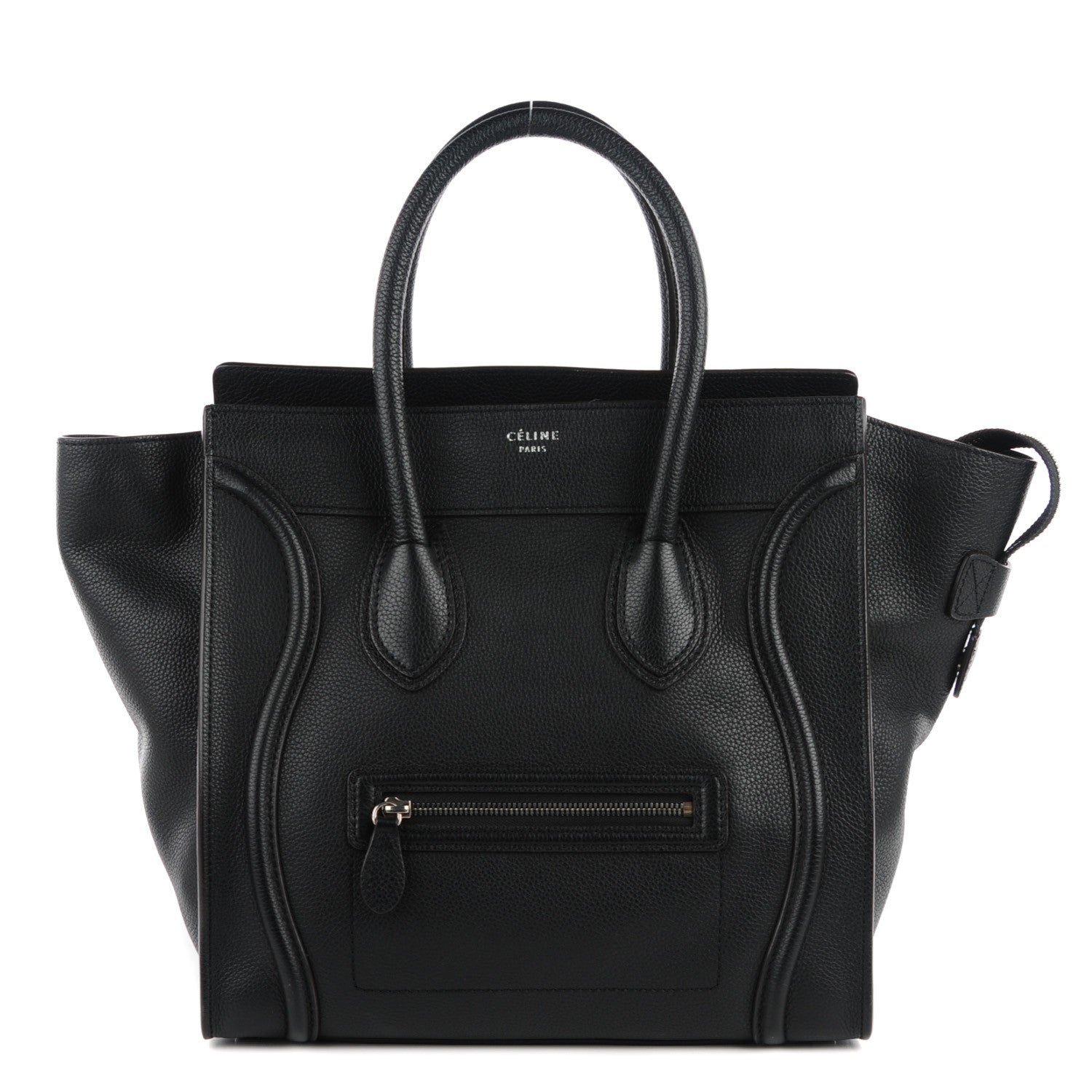 Celine Drummed Calfskin Mini Luggage Black 1 of 8