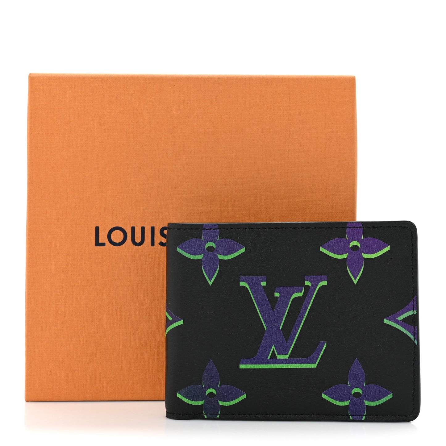 Calfskin Monogram Spotlight Multiple Wallet Black Multicolor