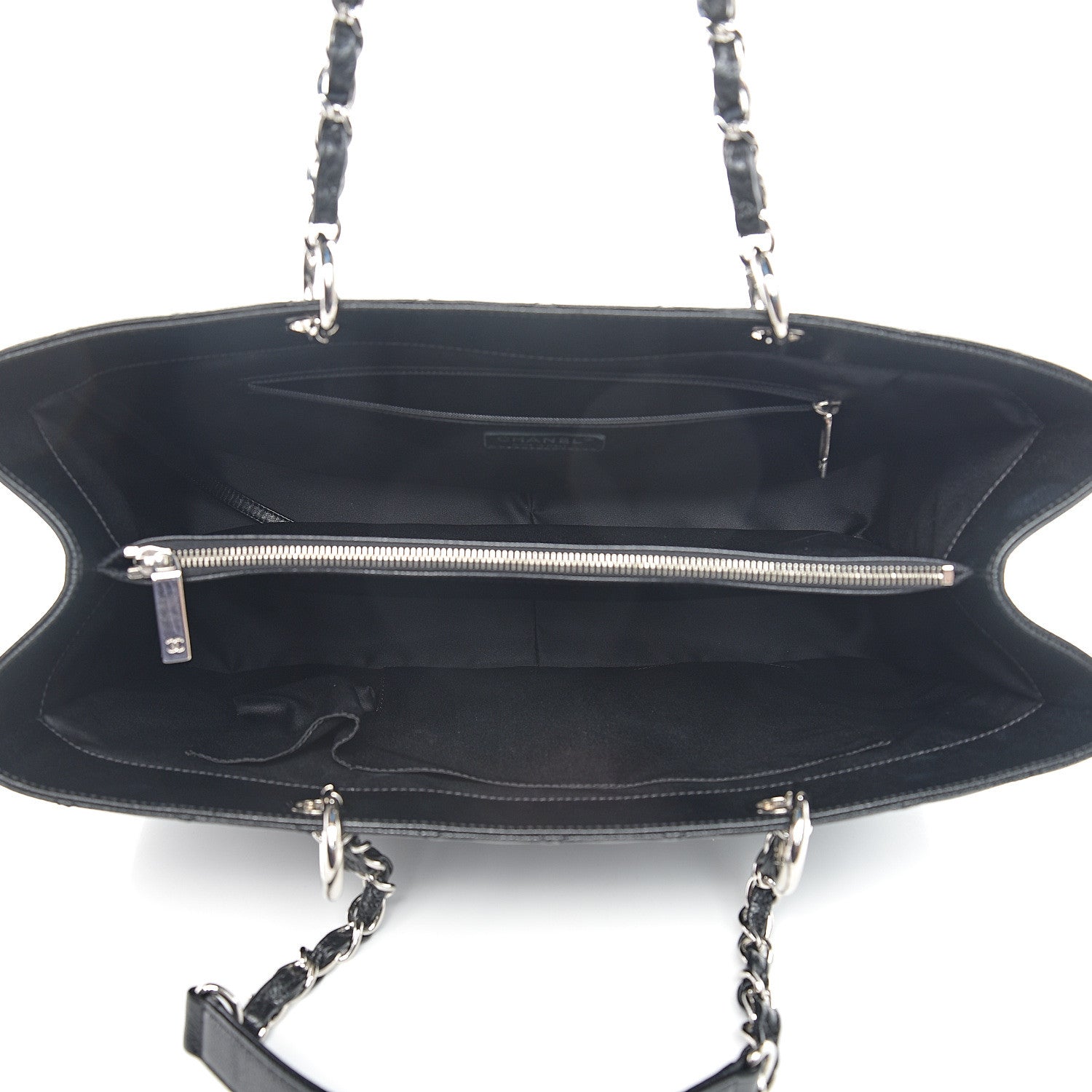 Chanel Caviar Quilted XL Grand Shopping Tote GST Black 4 of 9