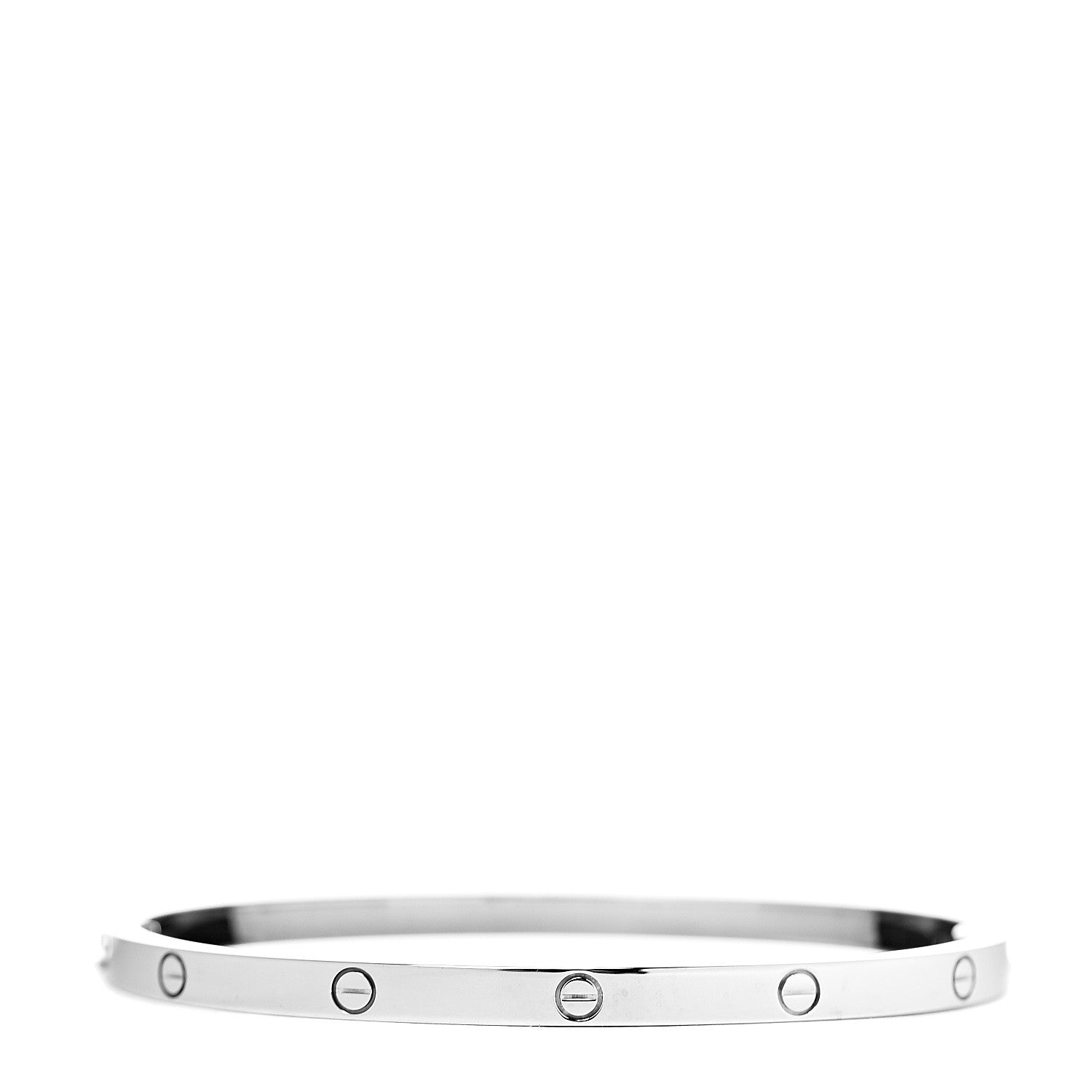 Cartier 18K White Gold Small LOVE Bracelet 16 2 of 4