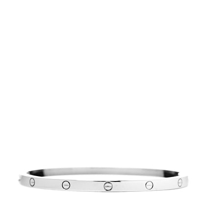 Cartier 18K White Gold Small LOVE Bracelet 16 2 of 4