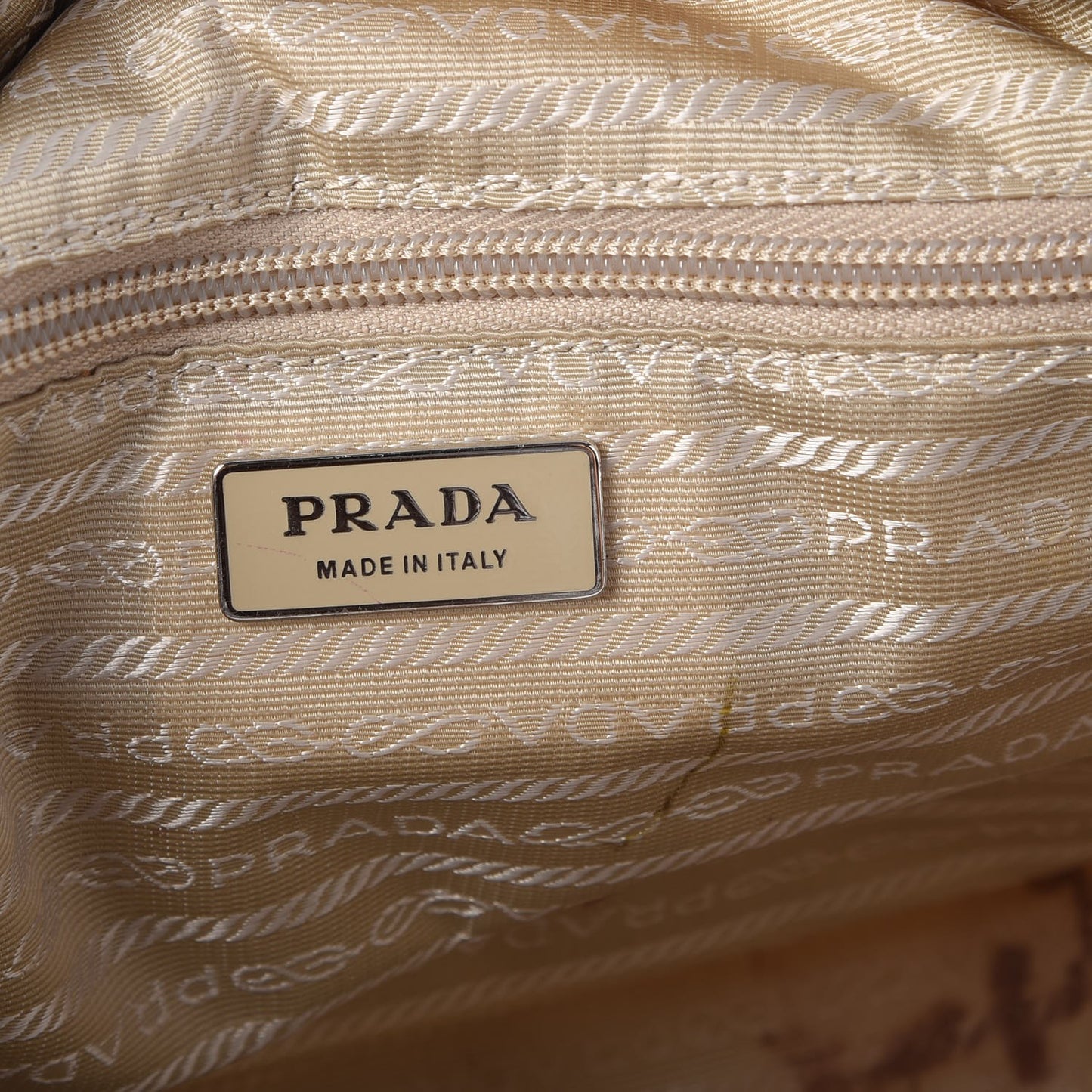 Tessuto Nylon Vela Shopping Tote Beige