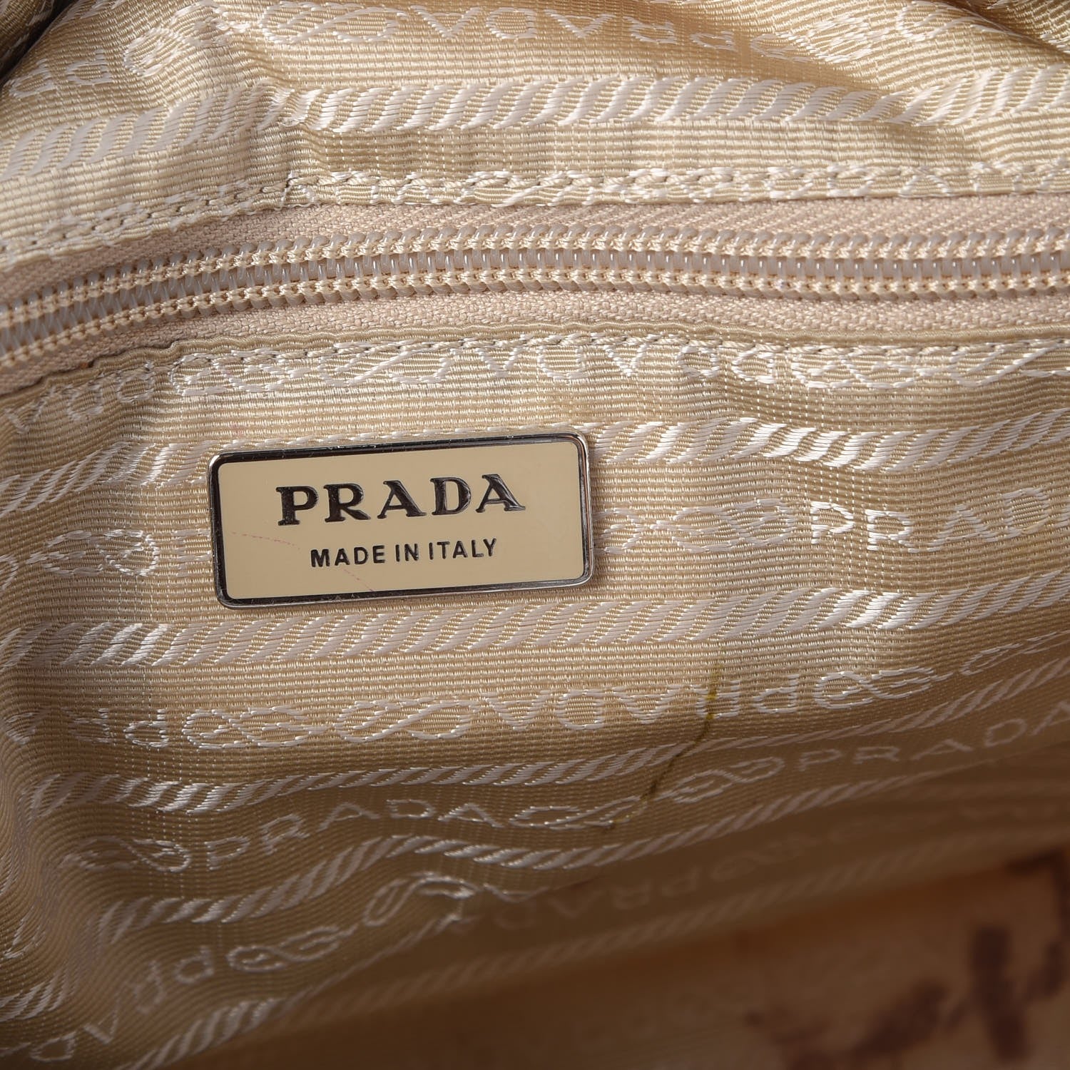 Prada Tessuto Nylon Vela Shopping Tote Beige 7 of 11