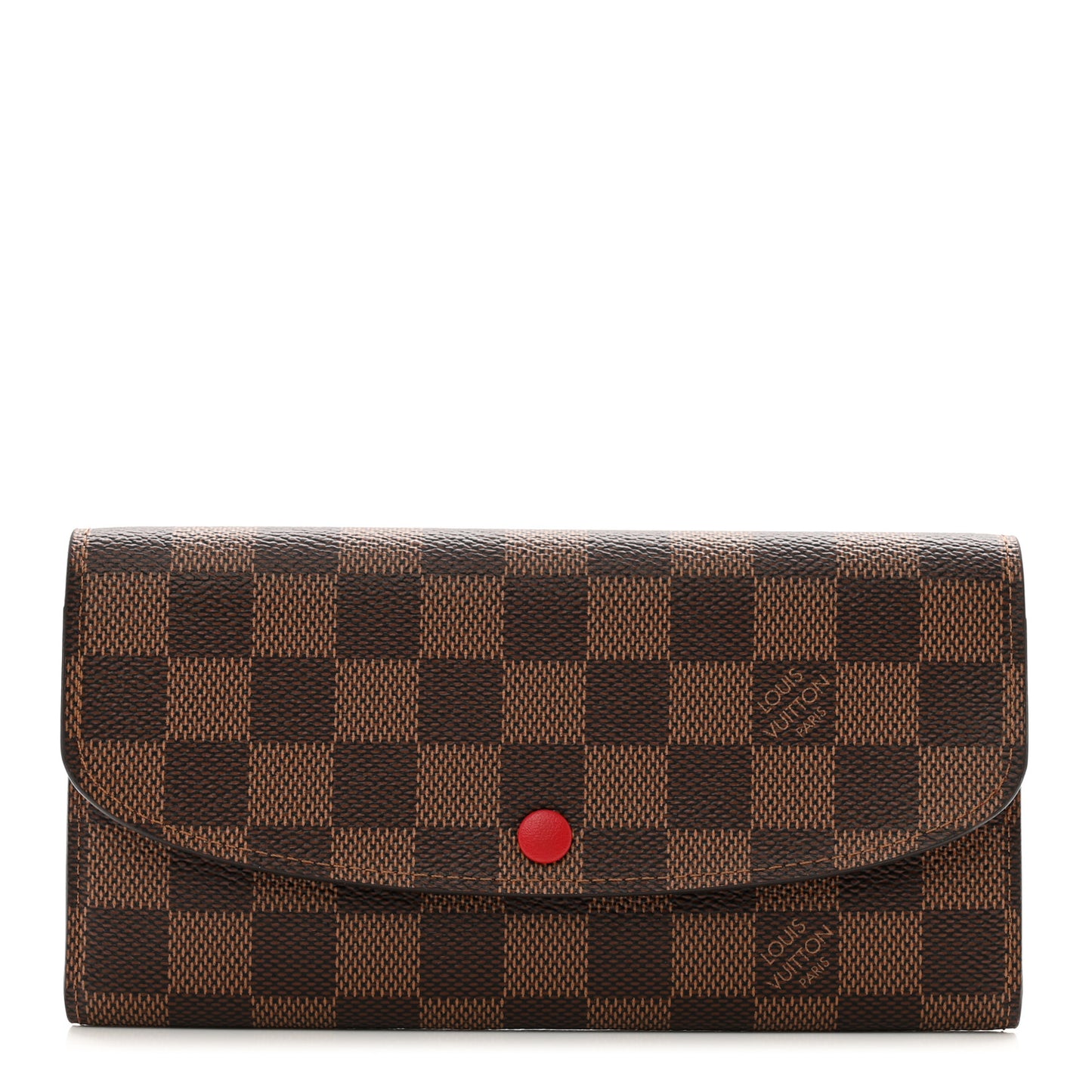 Damier Ebene Emilie Wallet Red