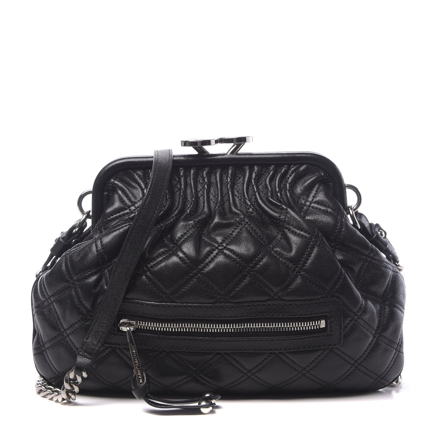 Calfskin Quilted Little Stam Black