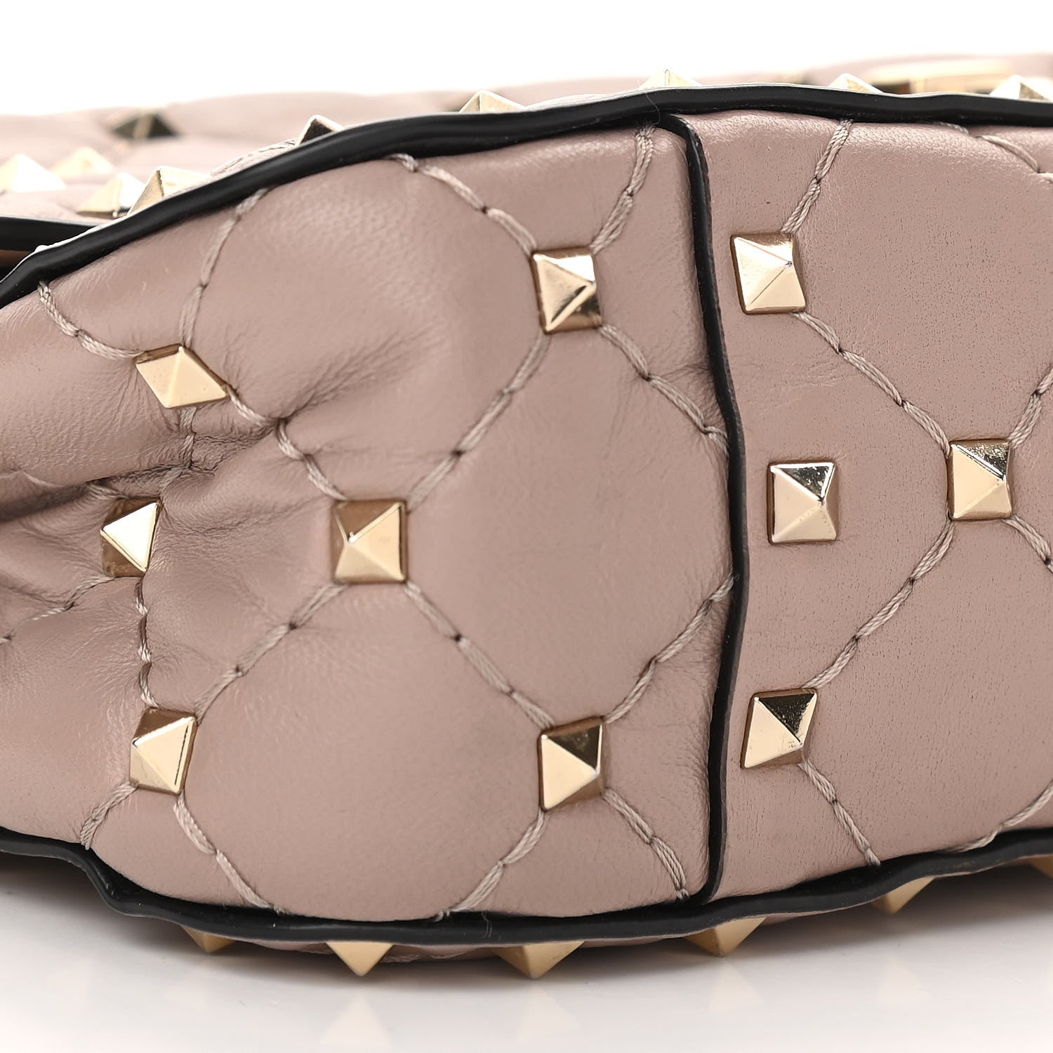 Valentino Garavani Nappa Small Rockstud Spike Shoulder Bag Poudre 5 of 10