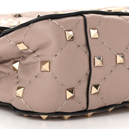 Valentino Garavani Nappa Small Rockstud Spike Shoulder Bag Poudre 5 of 10