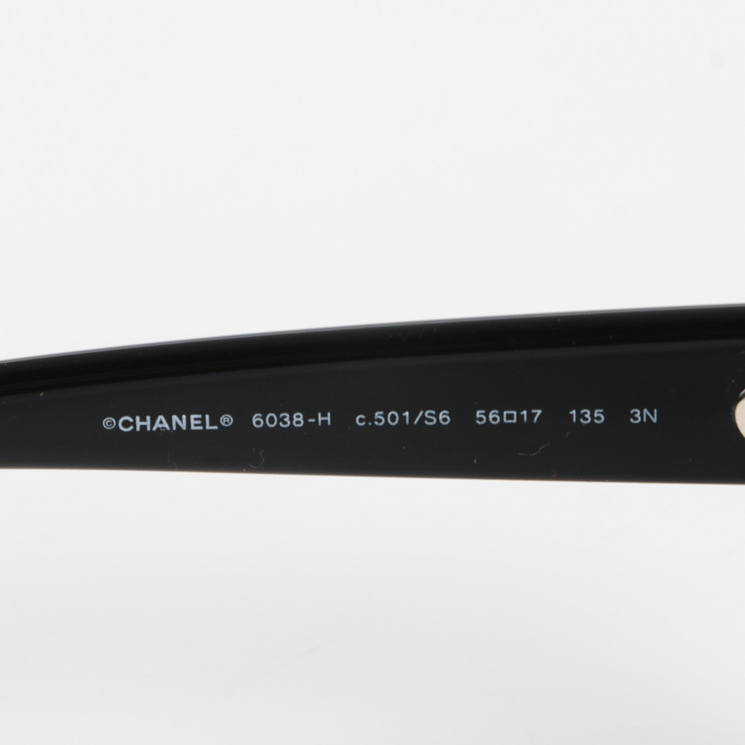 Chanel Freshwater Cultured Pearl Cat Eye Sunglasses 6038H Black 5 of 8