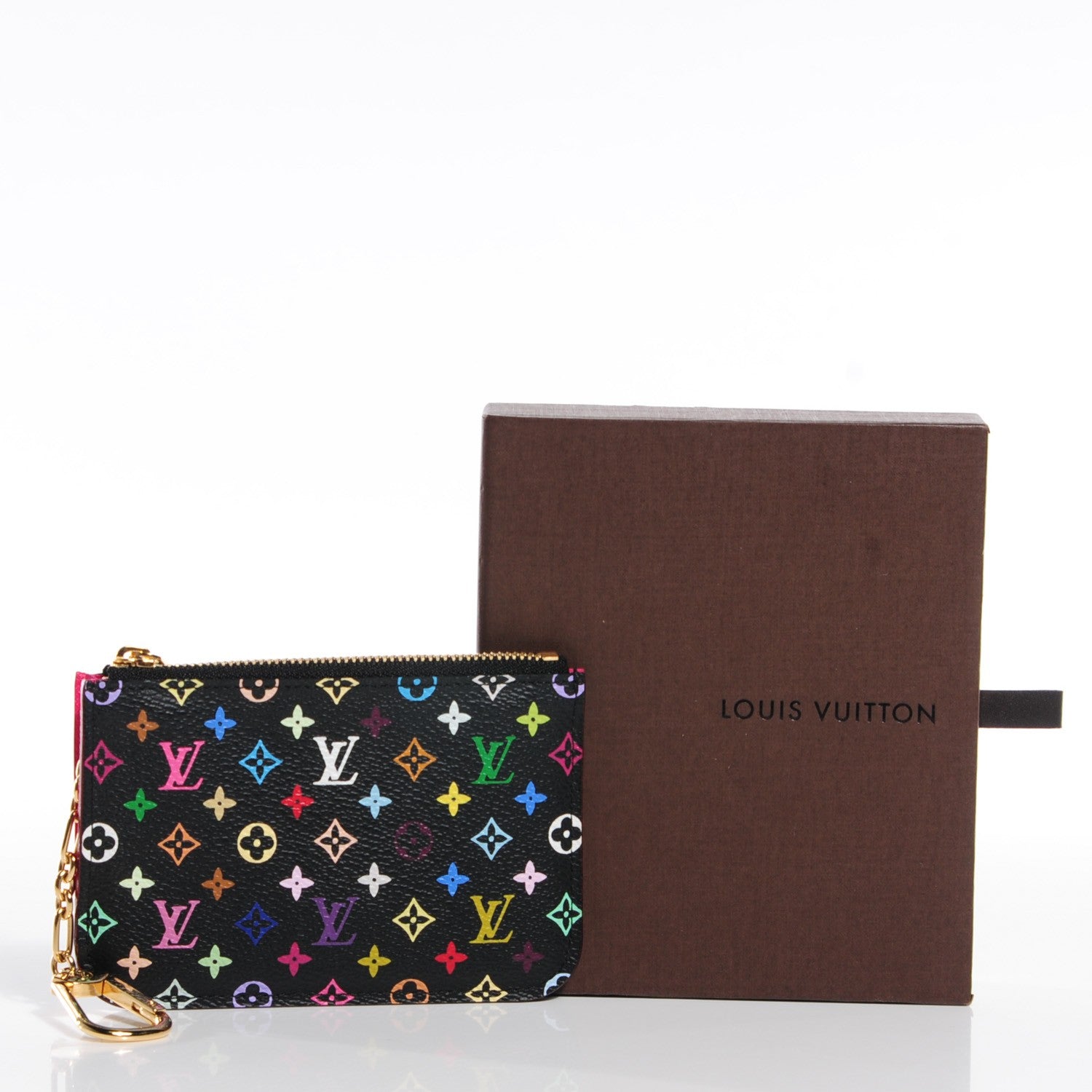 Louis Vuitton Monogram Multicolor Key Pouch Black Grenade 7 of 8