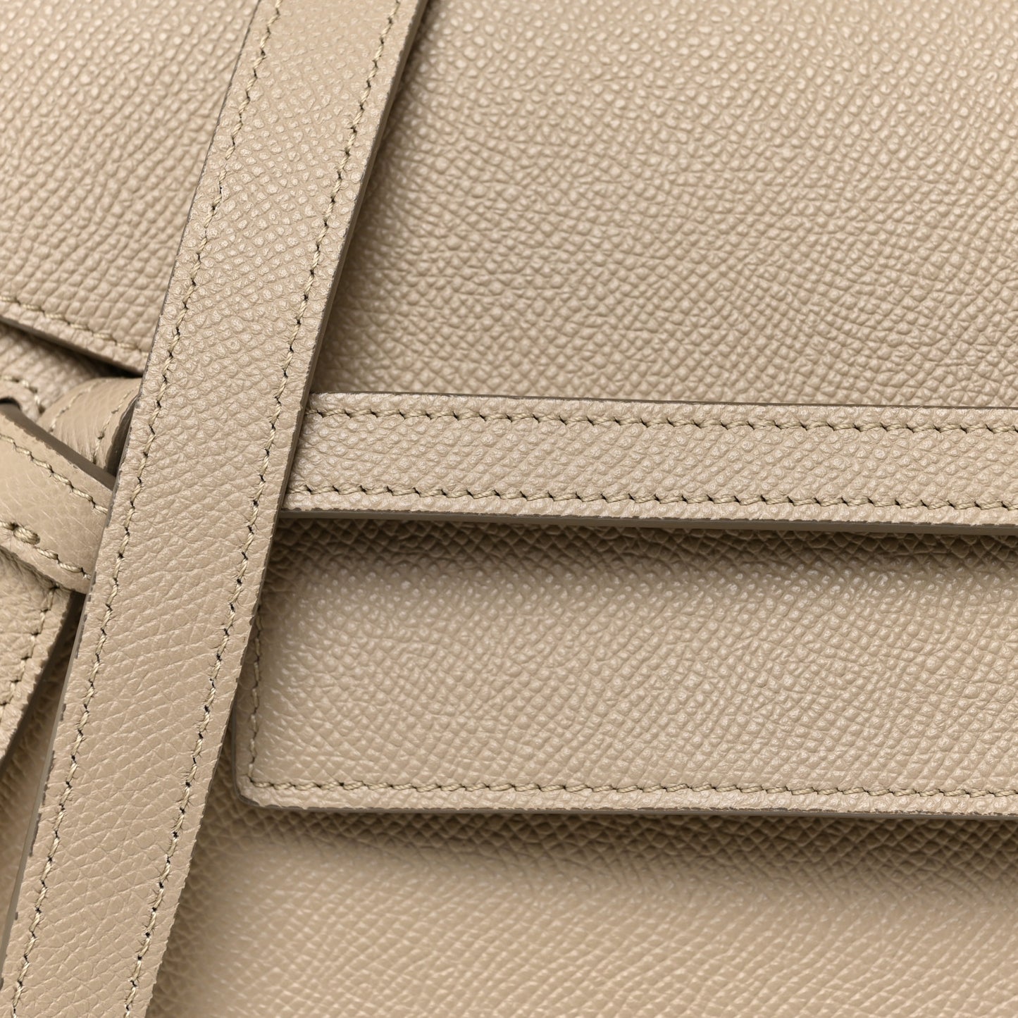 Grained Calfskin Micro Belt Bag Light Taupe