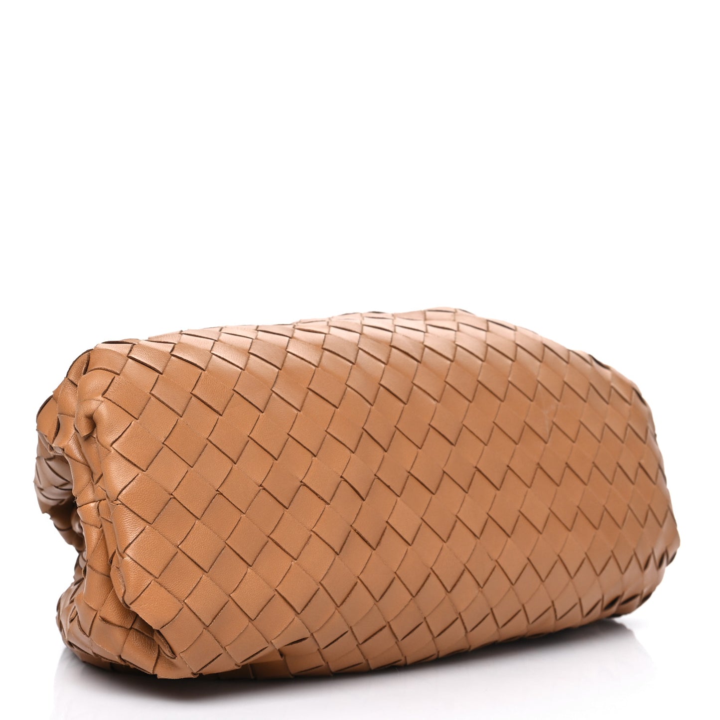Nappa Maxi Intrecciato The Pouch Oversized Clutch  Caramel
