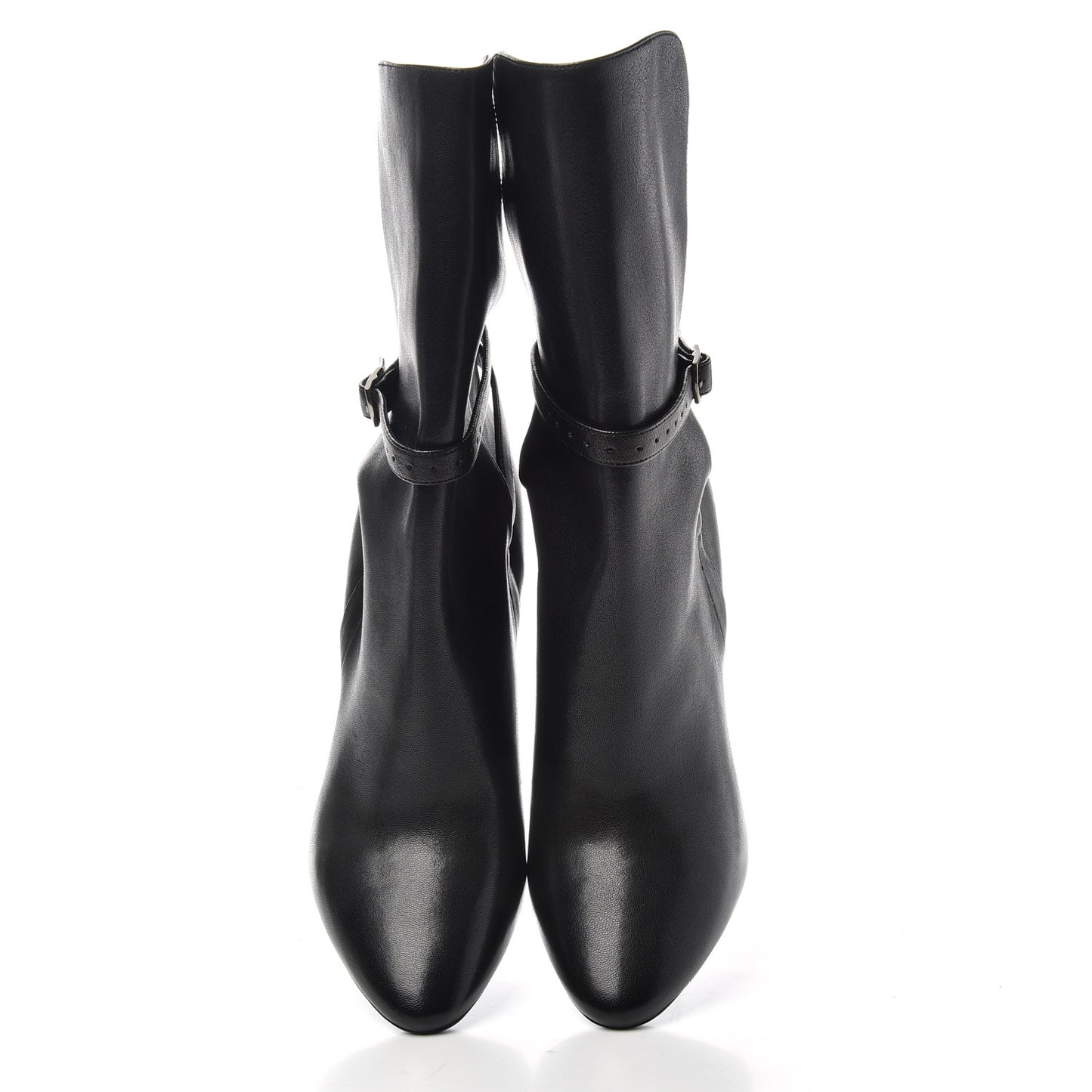 Nappa Mica Buckle Ankle Booties 39 Black