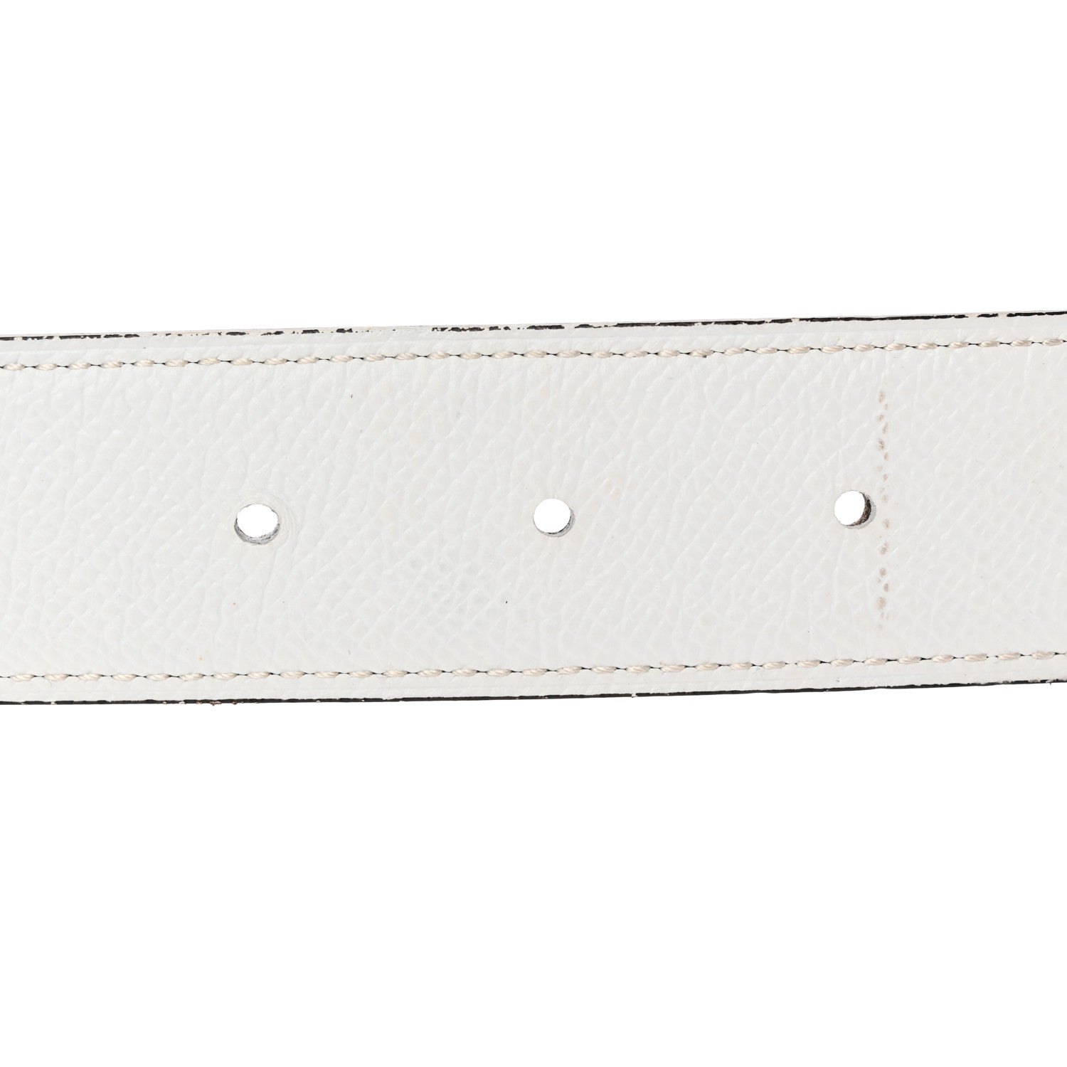 Hermes Epsom 32mm Belt Strap 105 42 White Vert De Gris 3 of 9