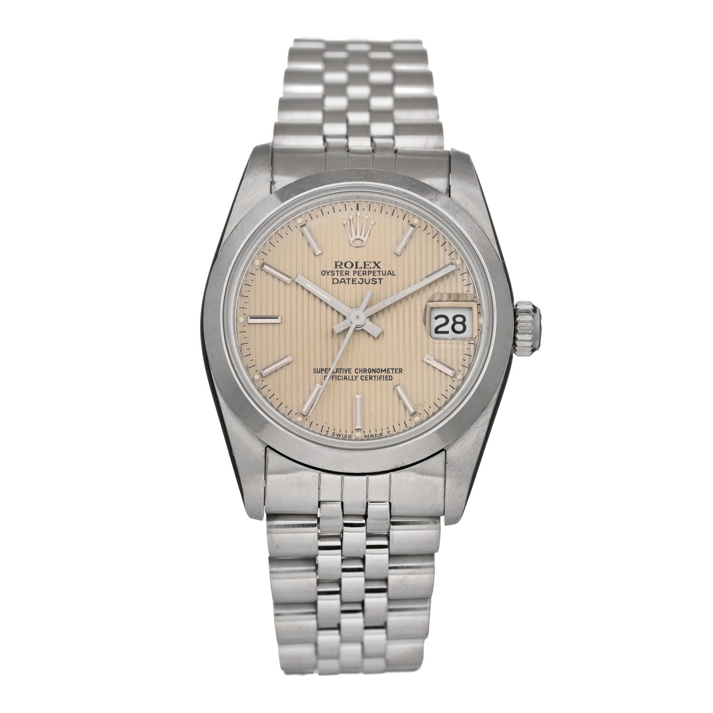 Stainless Steel 31mm Oyster Perpetual Datejust Watch Silver Tapestry 68240