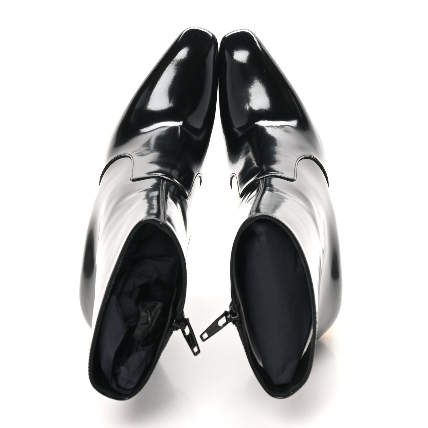 Saint Laurent Vitello Marilyn Auteuil 105 Ankle Zip Boots 39 Black 2 of 8