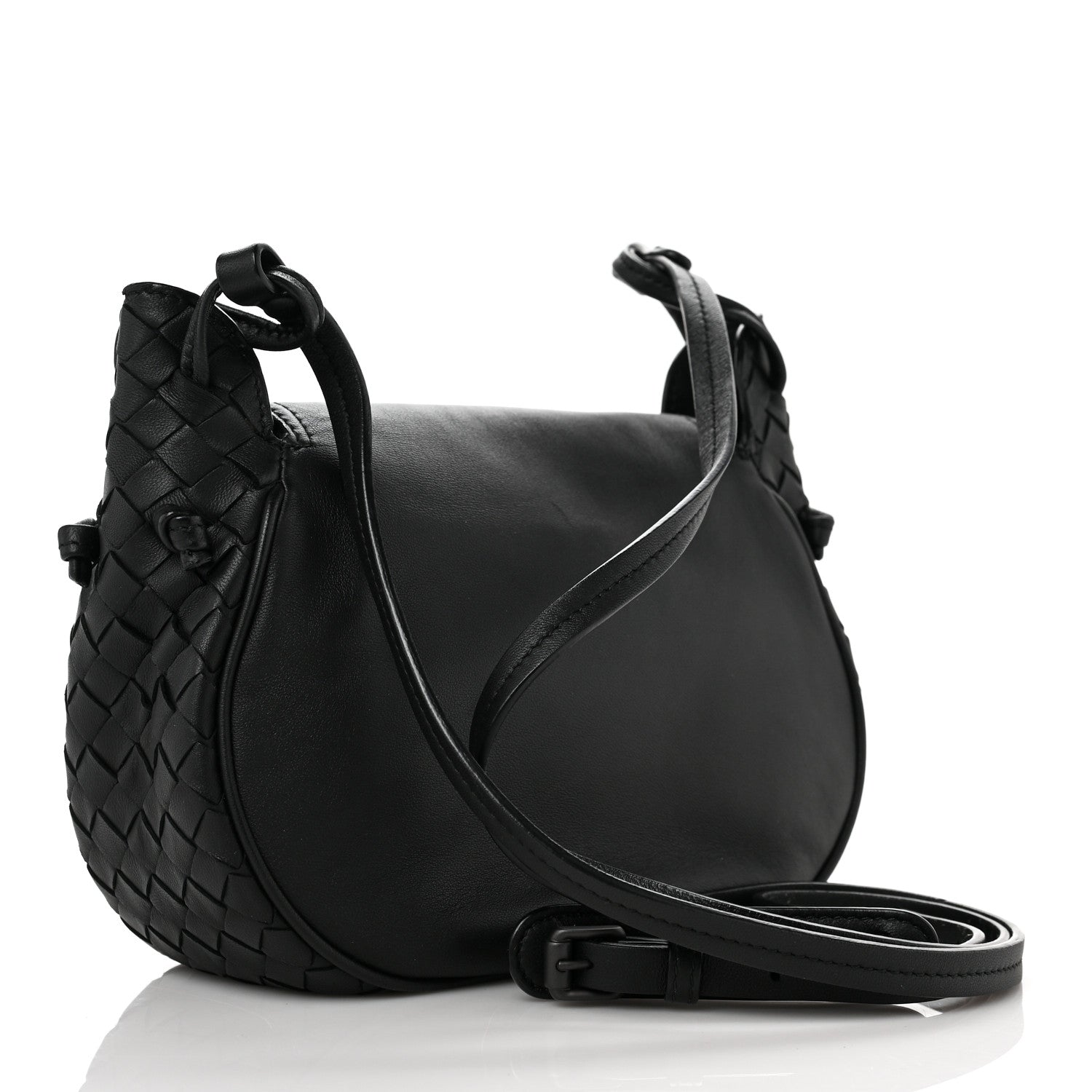 Bottega Veneta Nappa Intrecciato Small Nodini Flap Crossbody Black 3 of 9