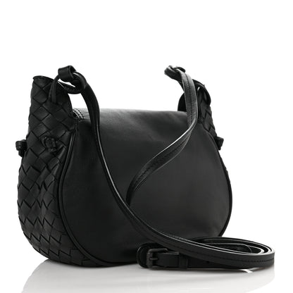 Bottega Veneta Nappa Intrecciato Small Nodini Flap Crossbody Black 3 of 9