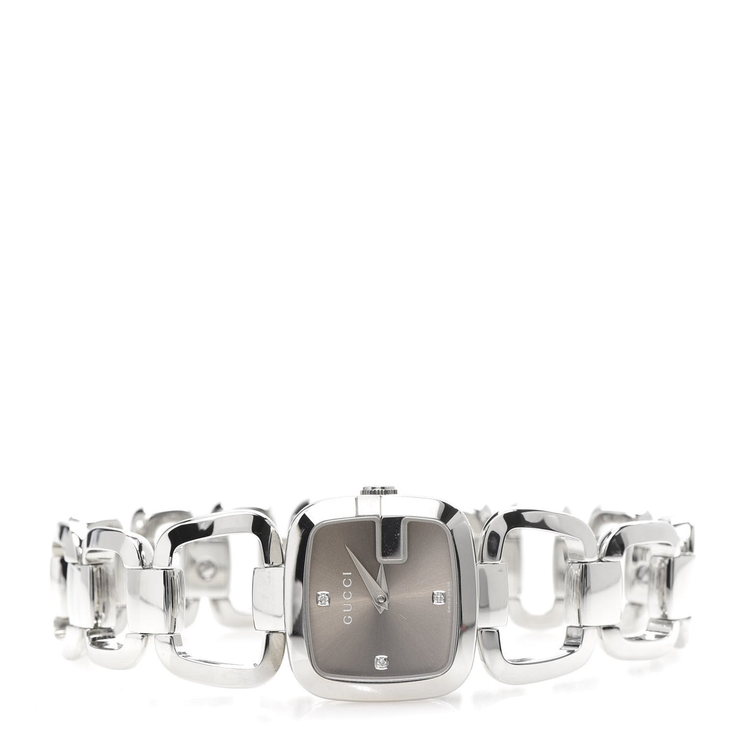 Stainless Steel Diamond 24mm G-Gucci Square Quartz Watch