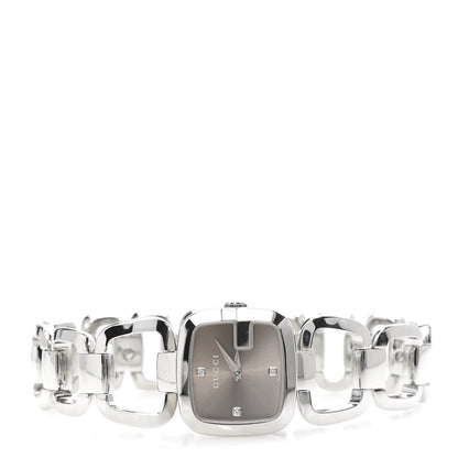 Gucci Stainless Steel Diamond 24mm G-Gucci Square Quartz Watch 3 of 6