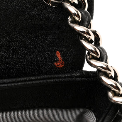 Chanel Washed Lambskin Quilted Medium Chain Around Messenger Black 12 of 14