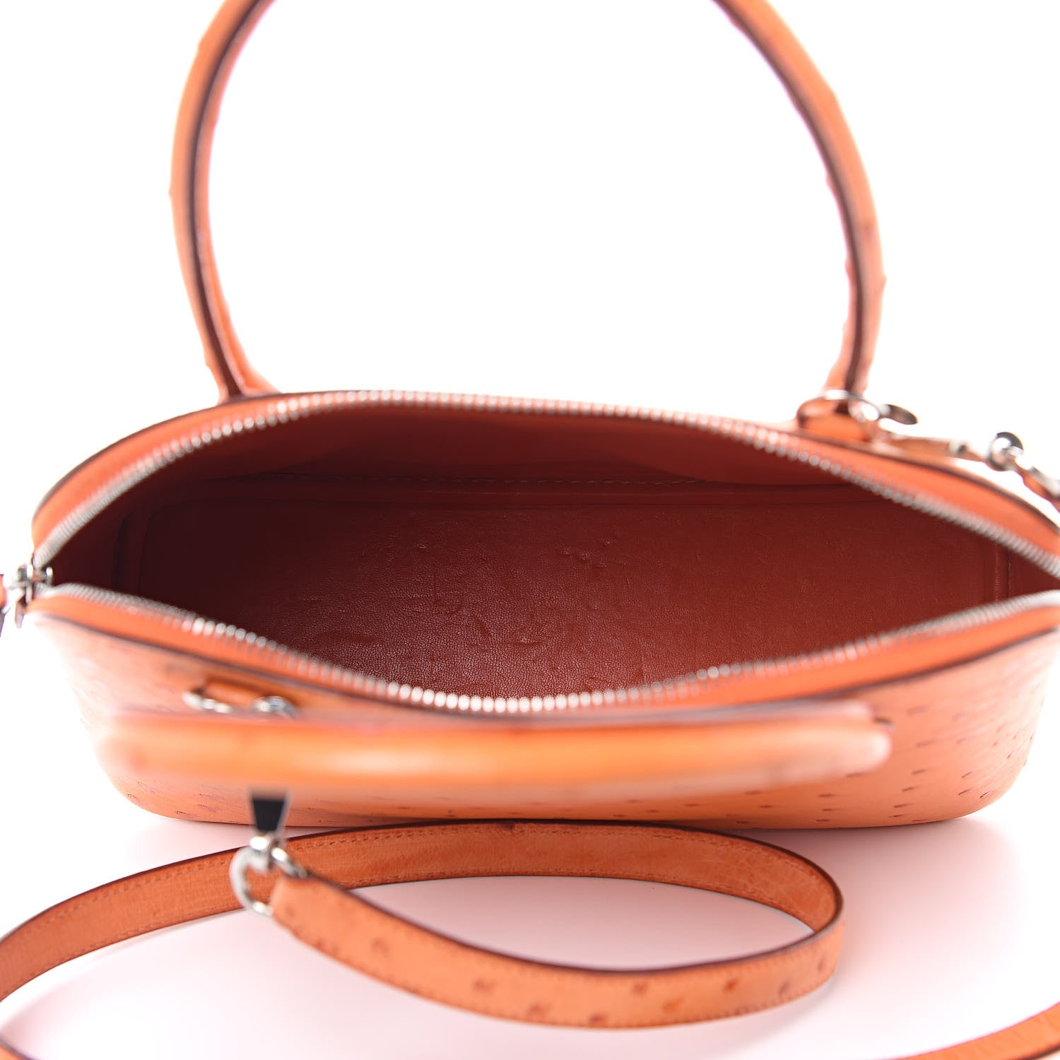 Hermes Ostrich Bolide 27 Orange 5 of 14