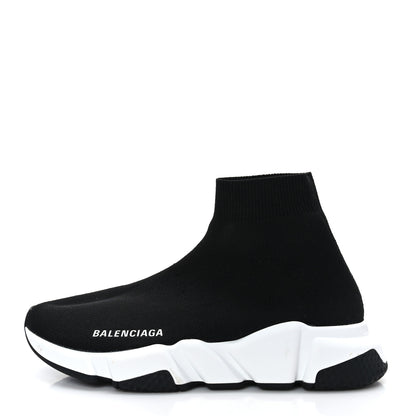 Balenciaga Neoprene Knit Womens Speed Sneakers 36 Black White 1 of 6