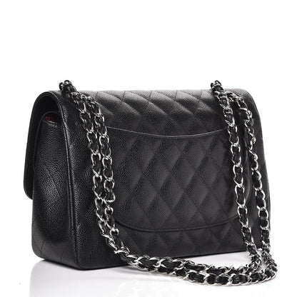 Chanel Caviar Quilted Jumbo Double Flap Black 3 of 7