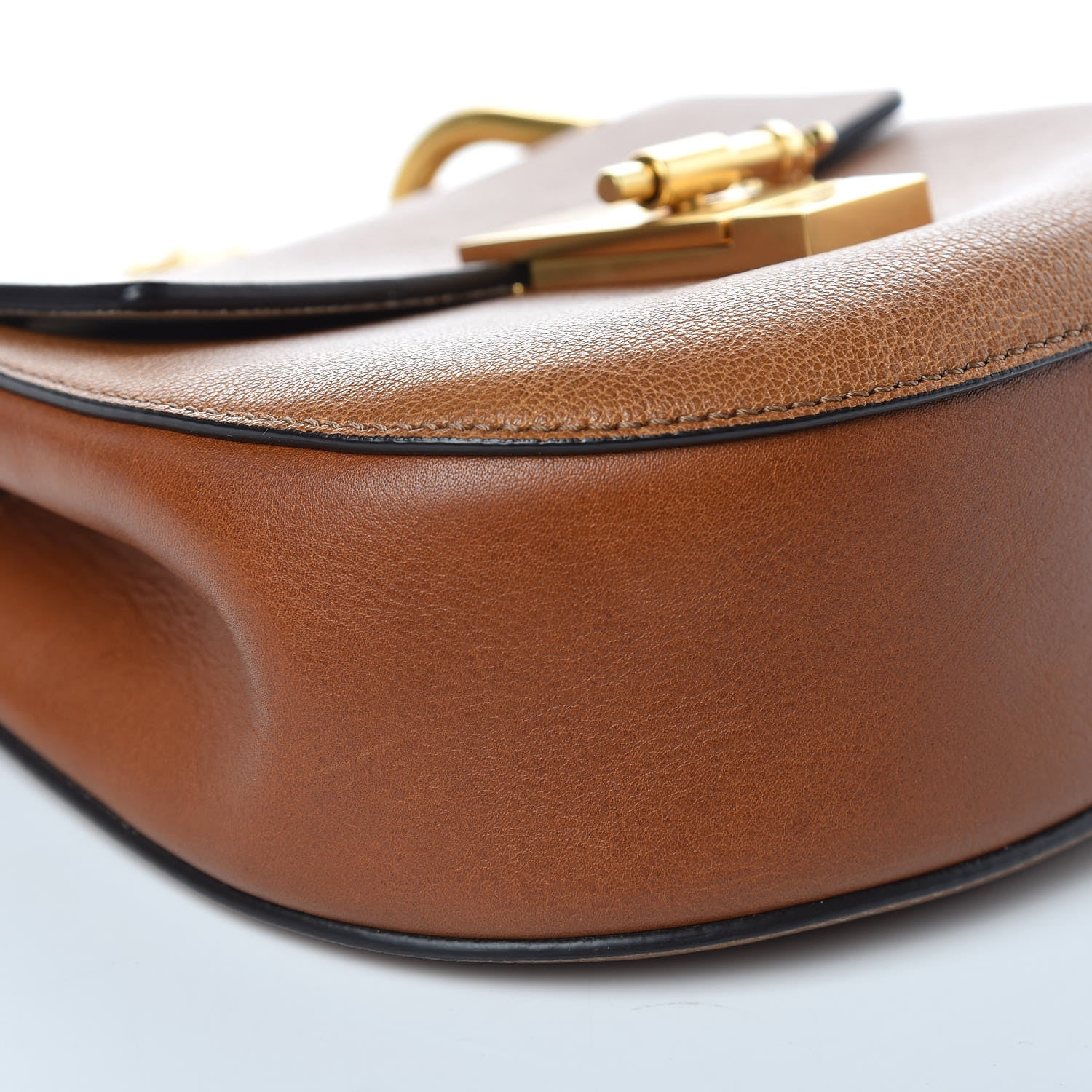 Chloe Grained Lambskin Mini Drew Shoulder Bag Caramel 9 of 10