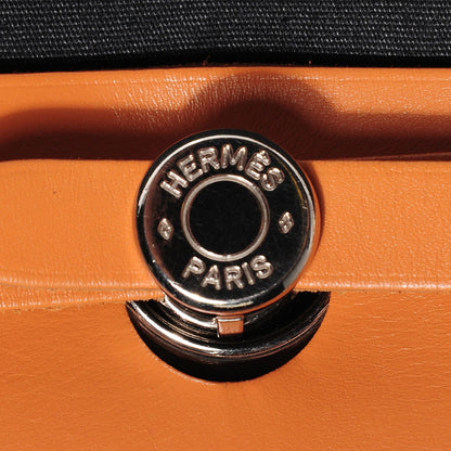 Hermes Vache Hunter Toile Herbag 30 PM Natural Noir 6 of 12