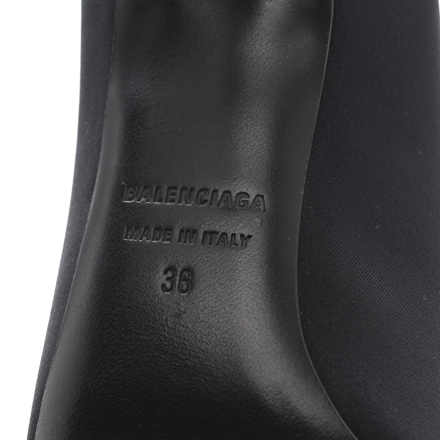 Balenciaga Matte Spandex Extreme Pointed Toe Knife 80mm Ankle Boots 36 Black 6 of 6