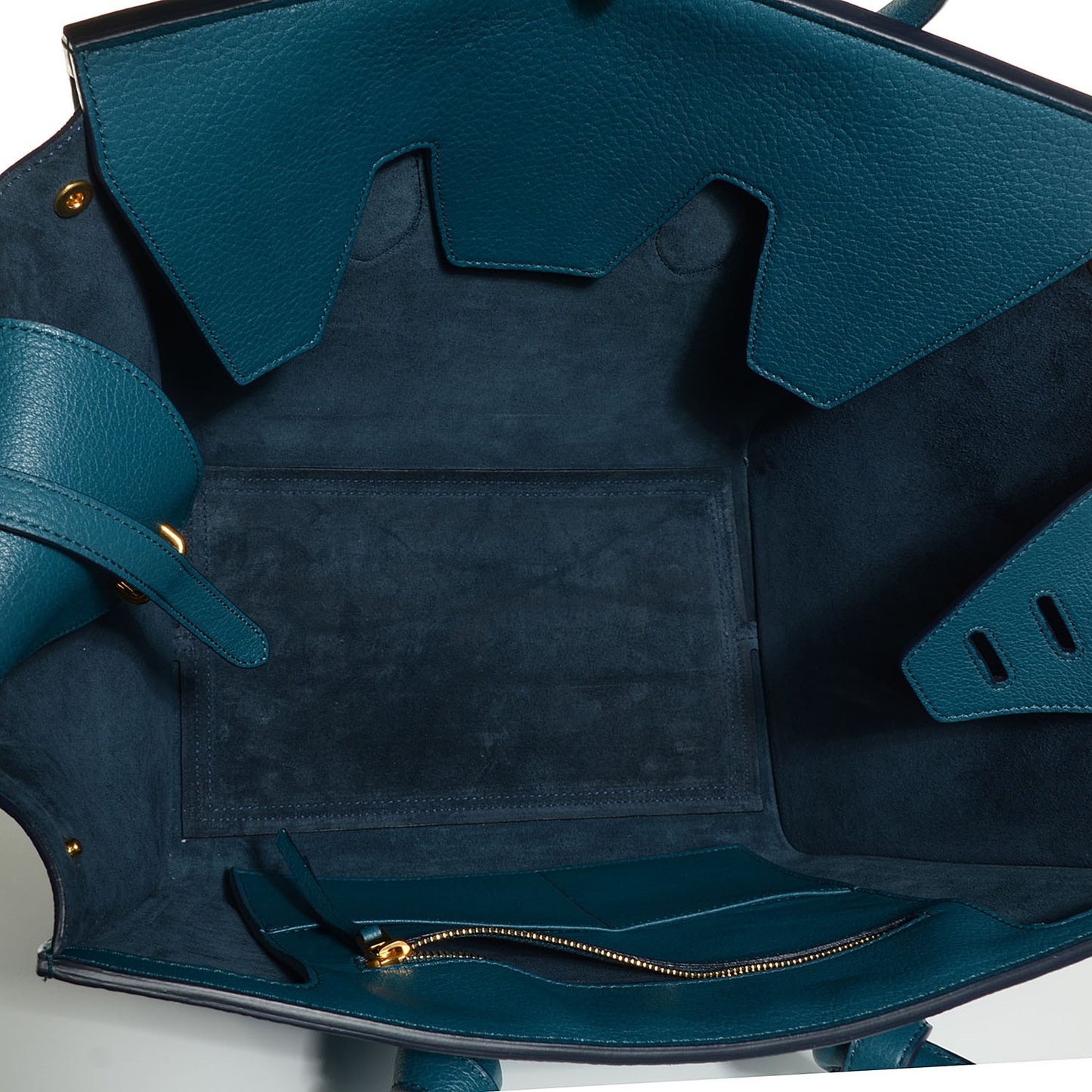 Crisped Calfskin Small Tie Knot Tote Metallic Blue