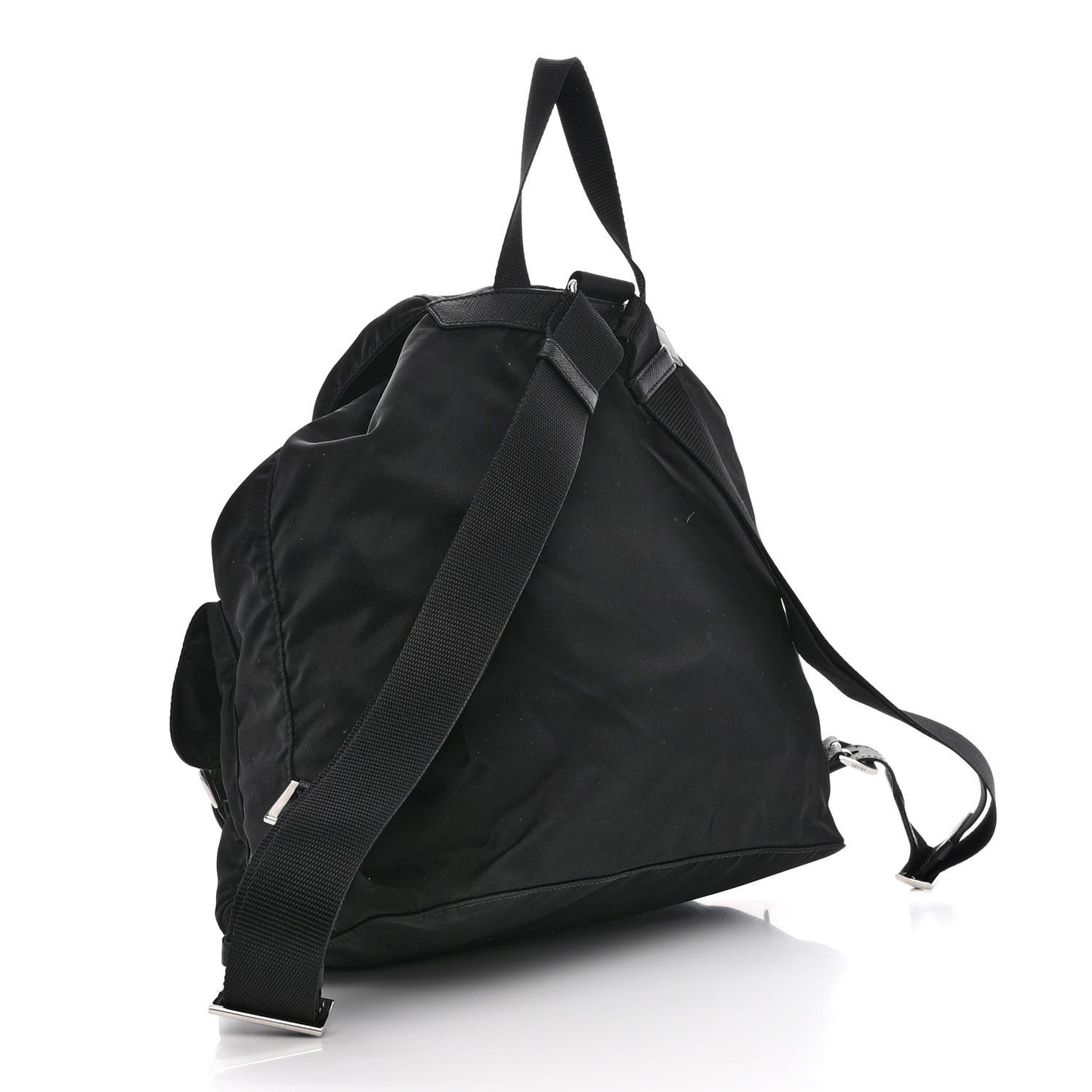 Tessuto Nylon Saffiano Medium Smalto Backpack Black