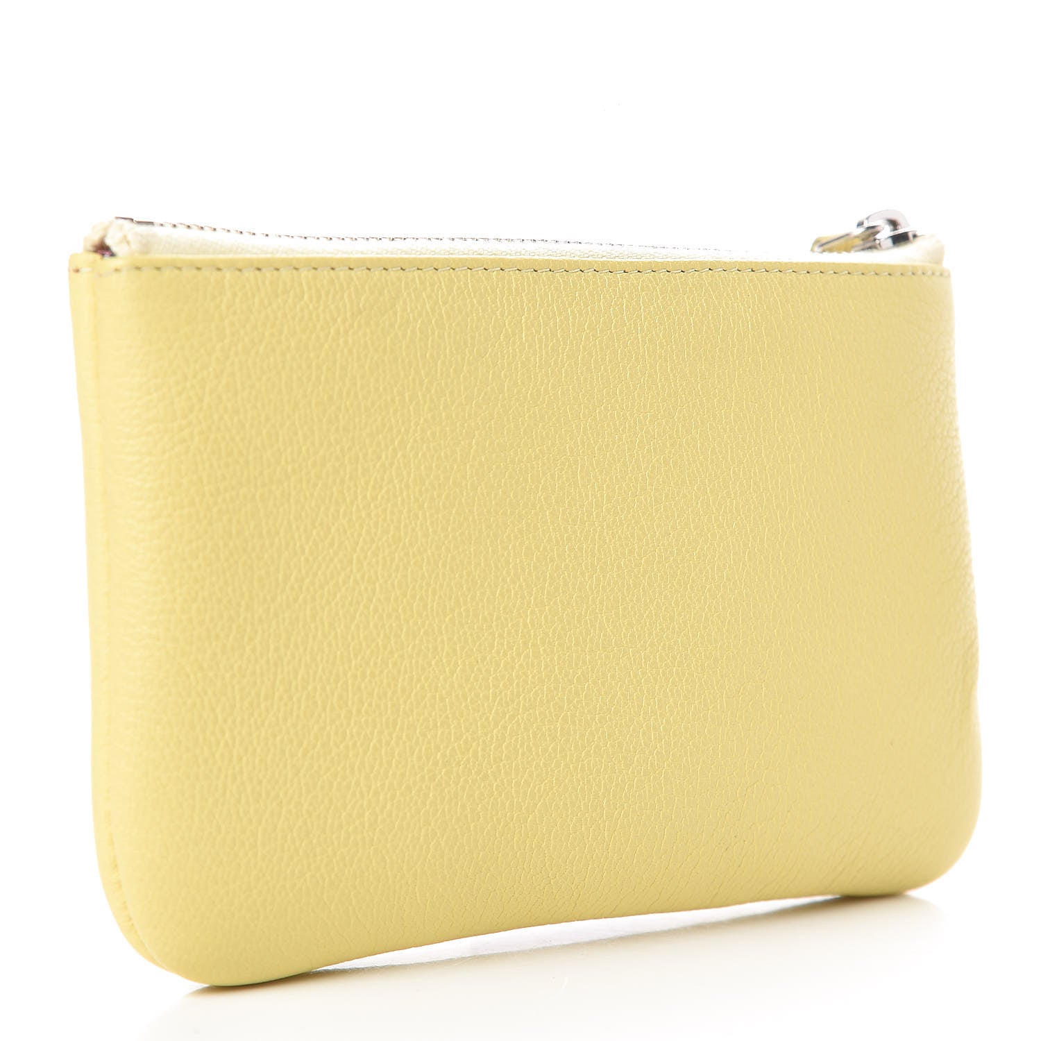 Chanel Goatskin Small CC Clover Cosmetic Case Yellow 3 of 8