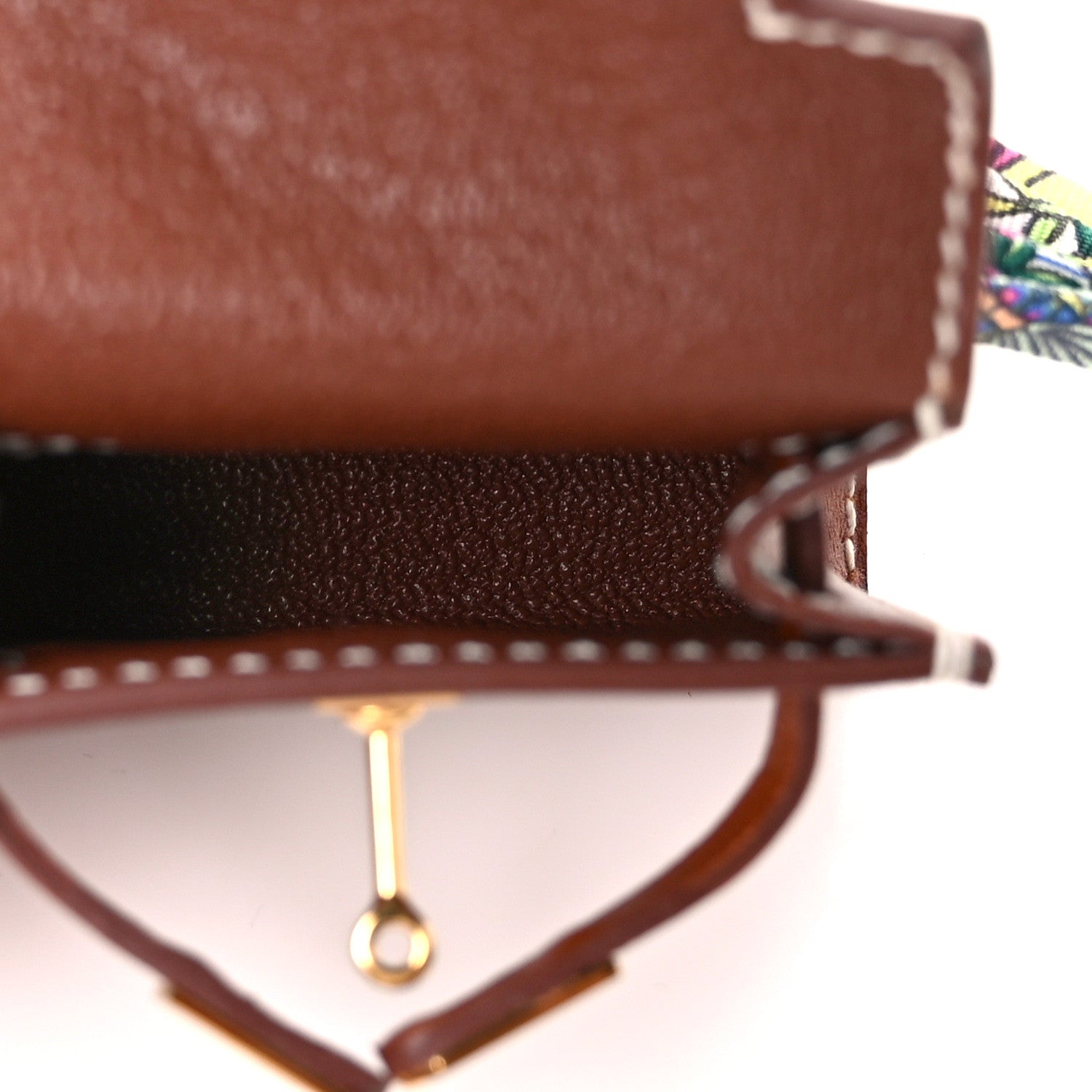 Hermes Tadelakt Mini Kelly Twilly Bag Charm Fauve 4 of 6