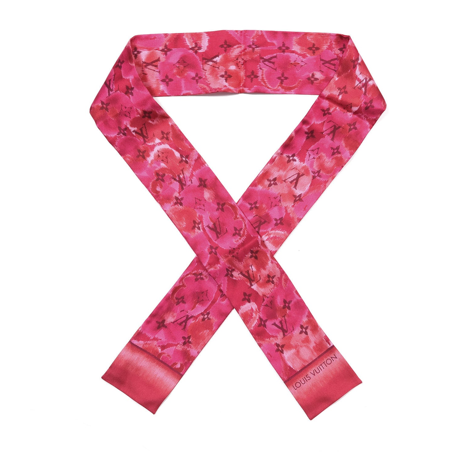 Silk Monogram Ikat Summer Bandeau Rose Indien